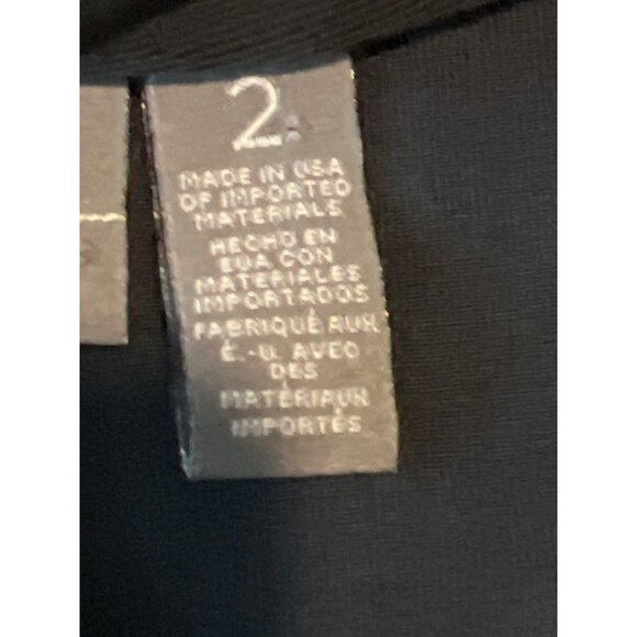 Chicos Travelers Womens Black Open Front Cardigan‎ with Casp Jacket Size Lg - Picture 2 of 8